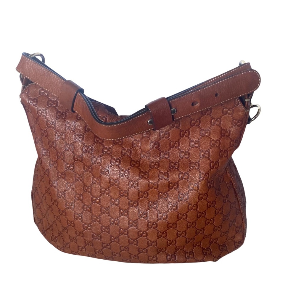 Gucci Guccissima GG brown leather bag - Picture 3 of 10